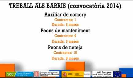 Presentació del programa Treball als Barris (convocatòria 2014)
